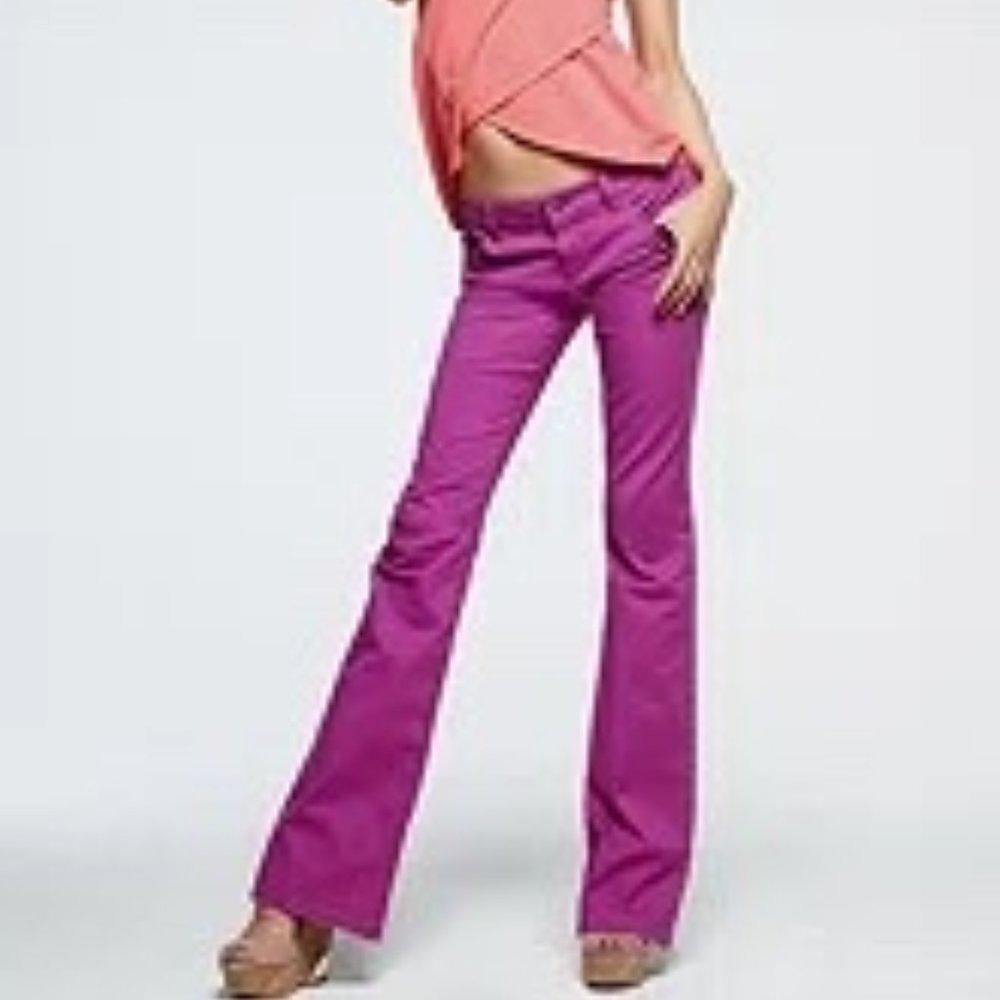 Victoria's Secret London Jean Barbie Pink with stretch size 14